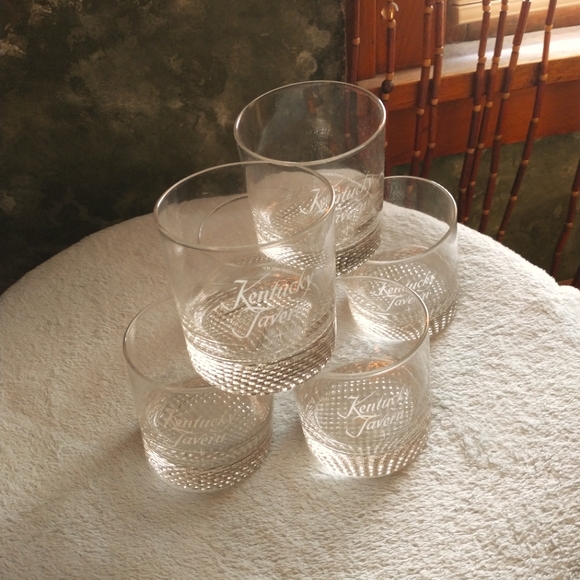 Vintage - Kentucky Tavern Bourbon Whiskey Glasses - clear glass - set of 6 - M3 - Picture 1 of 1